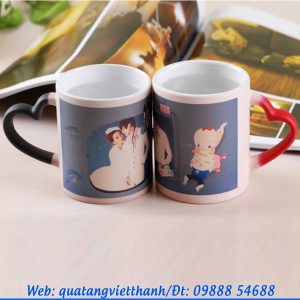 Cốc sứ quai trái tim - In ảnh theo yêu cầu