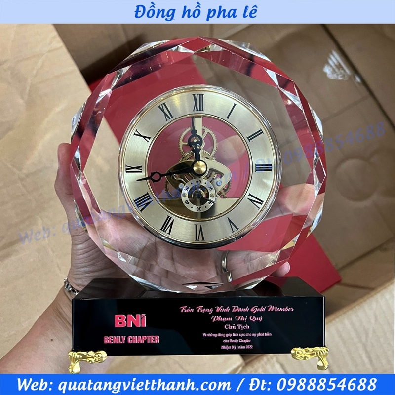 Đồng hồ pha lê (Mẫu đế đen)